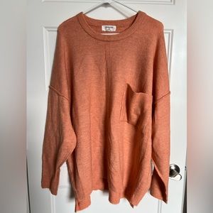 COPY - Light, loose knit sweater, coral color